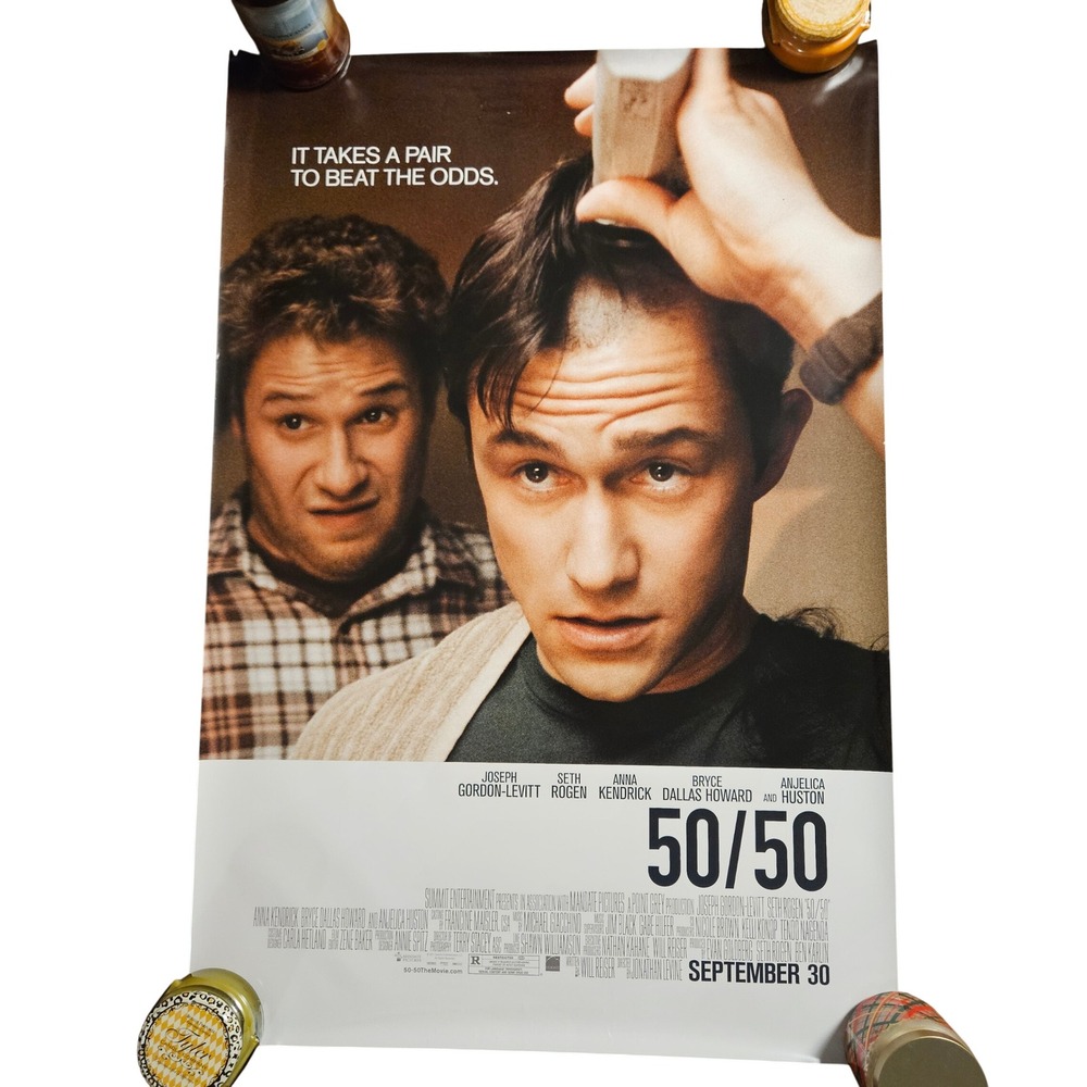 50/50 2011 Original Movie Poster 27x40 Joseph Gordon-Levitt Seth Rogen D/S
